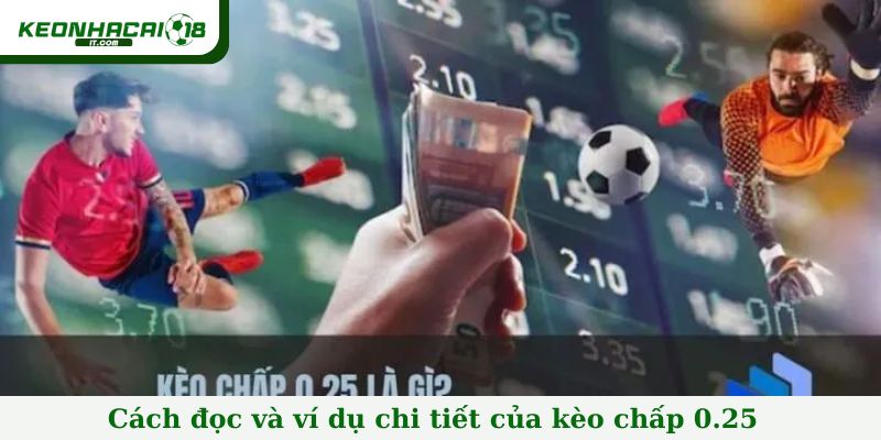 Cách đọc và ví dụ chi tiết của kèo chấp 0.25