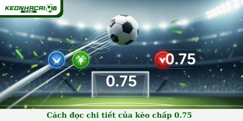Cách đọc chi tiết của kèo chấp 0.75